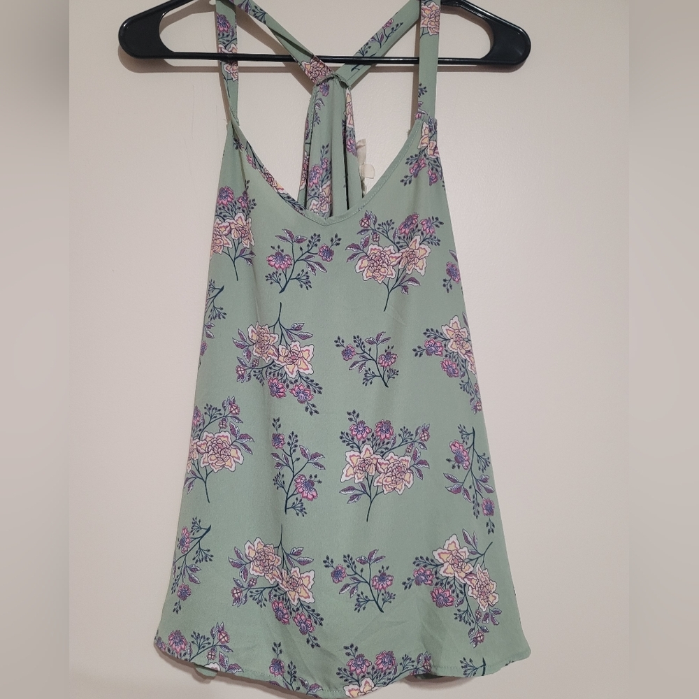 Pink Republic Floral Tank Top - Green and Purple